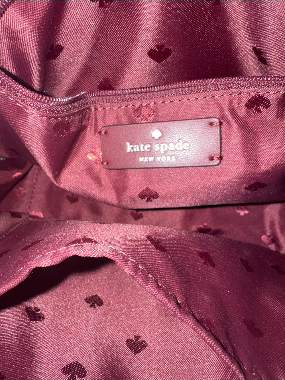 kate spade New York Harper Bright carnation Leather Crossbody NWOT slvr hardware - Picture 5 of 6